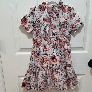 Janie and Jack Red and Black Paisley Dress